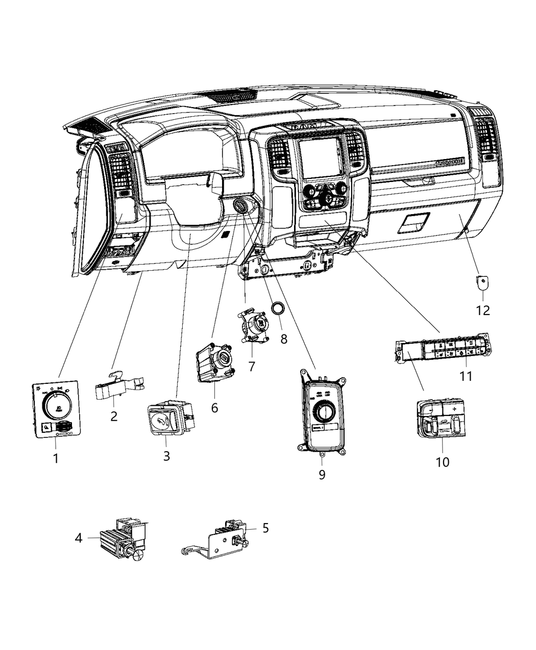 Mopar 68250838AA Switch-Instrument Panel