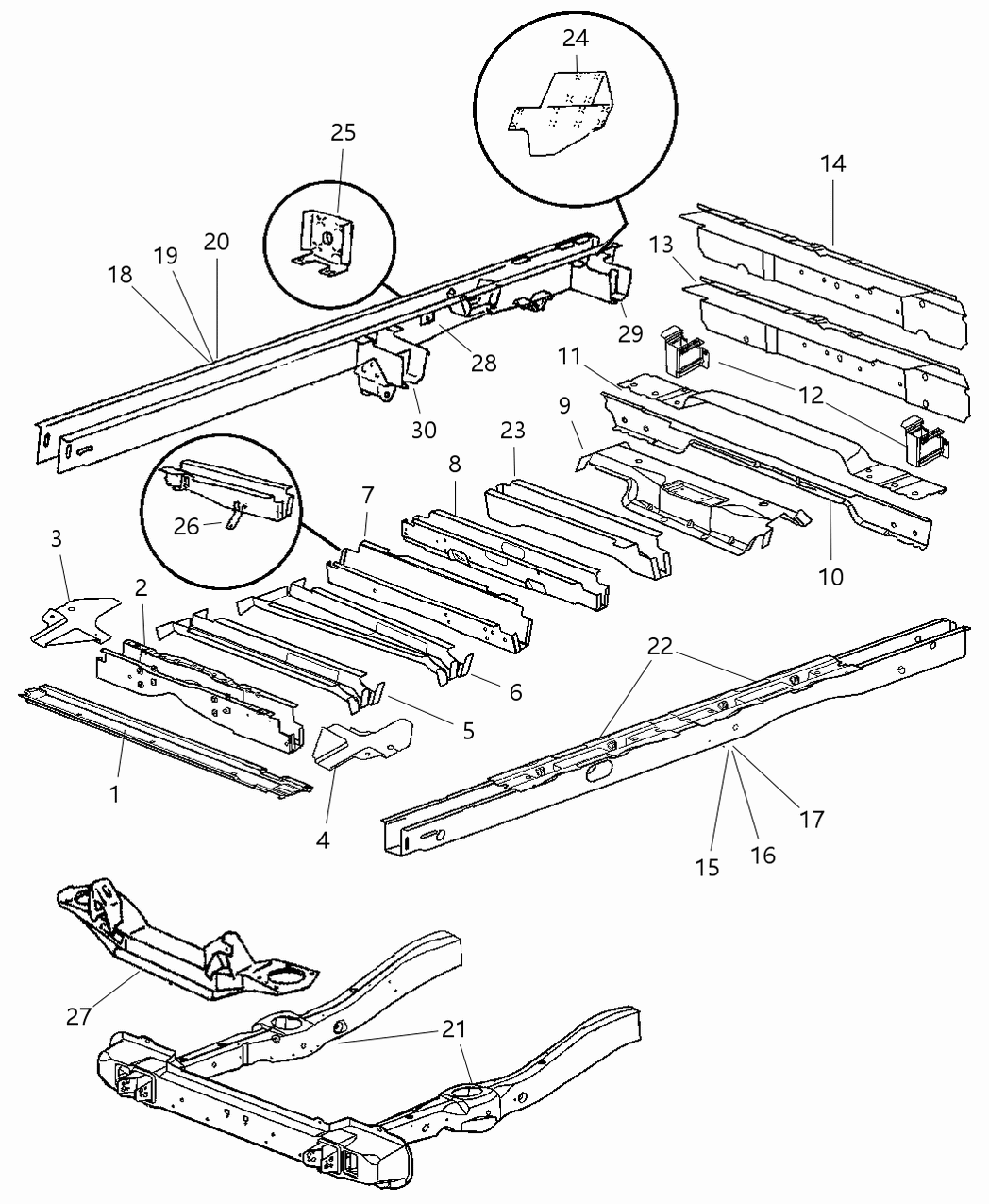 Mopar 53015246AJ Rail-Body Side