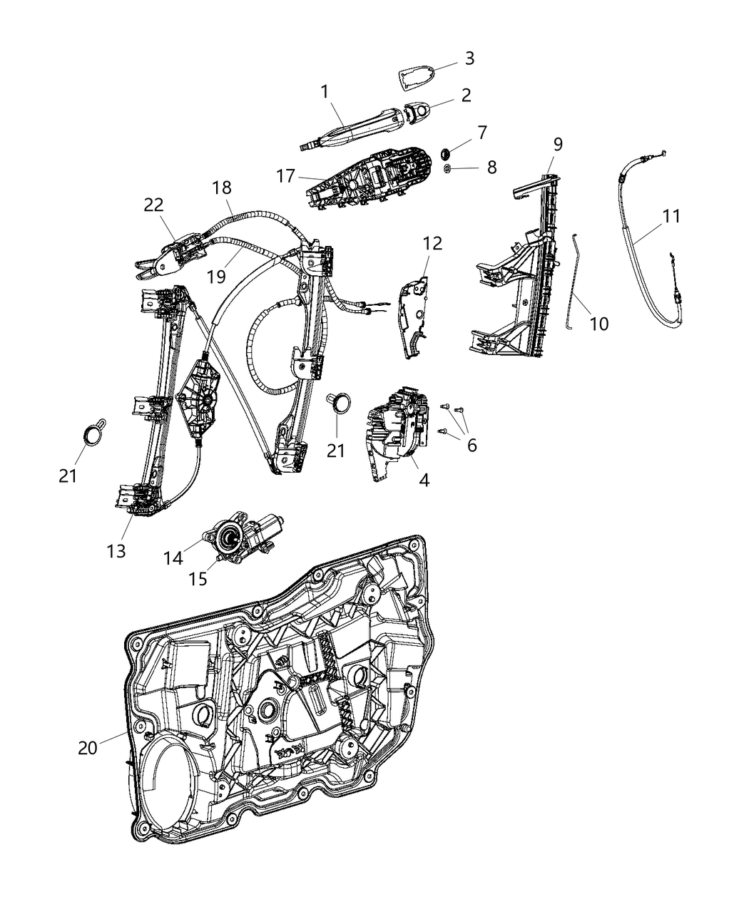 Mopar 5LX801XTAE Handle-Exterior Door