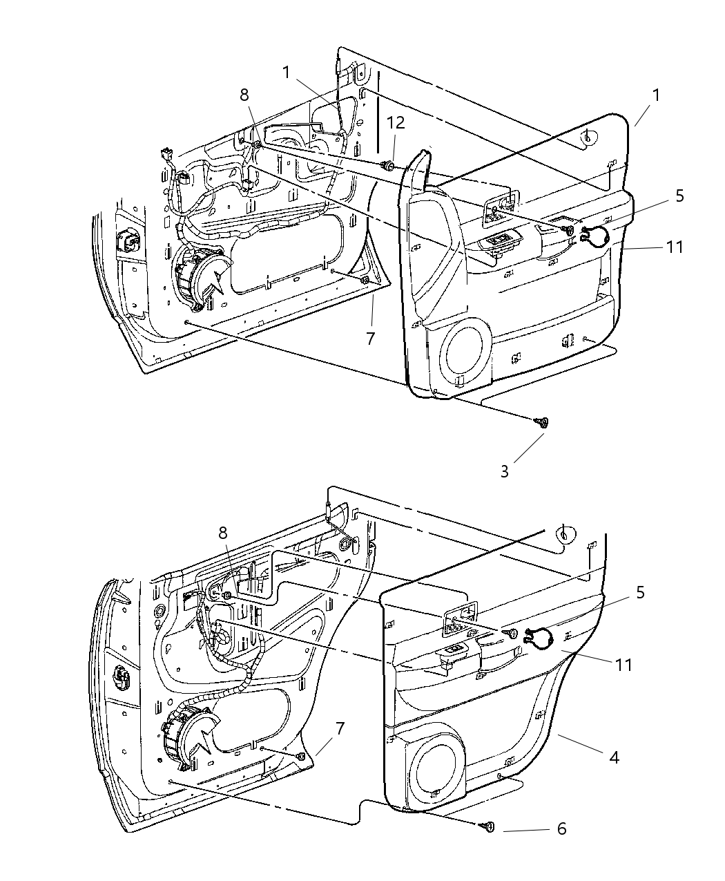 Mopar 5KB951J3AB Panel Front Door Trim