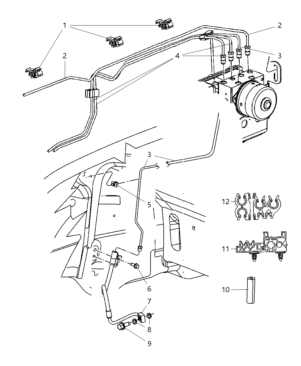 Mopar 52090174AF Bundle-Fuel And Brake Lines