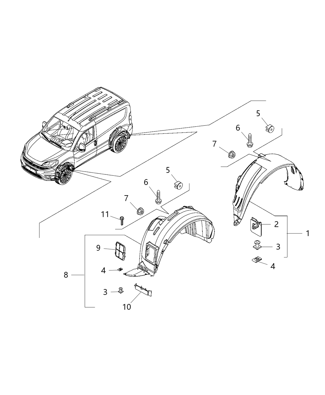 Mopar 6106714AA Clip-Retaining