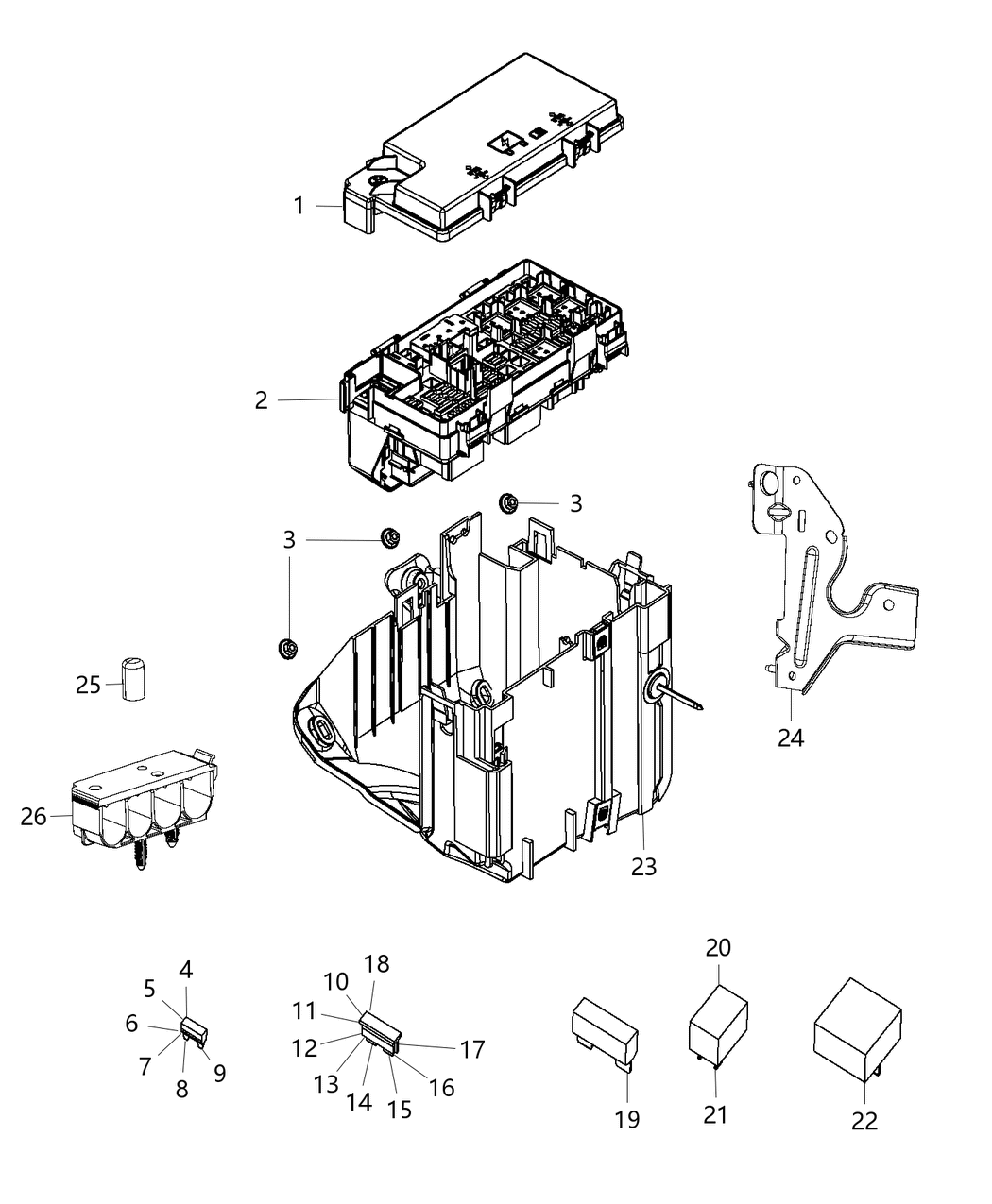 Mopar 68320922AB Power Distribution Center-Intelligent Power