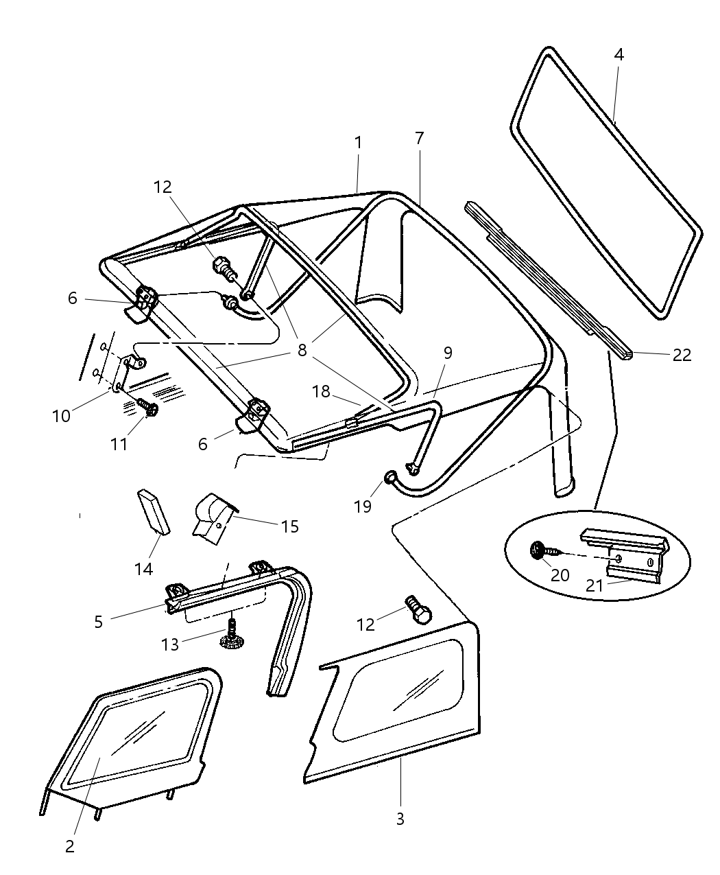 Mopar 1DW85ZJ8AA Top-Soft Top