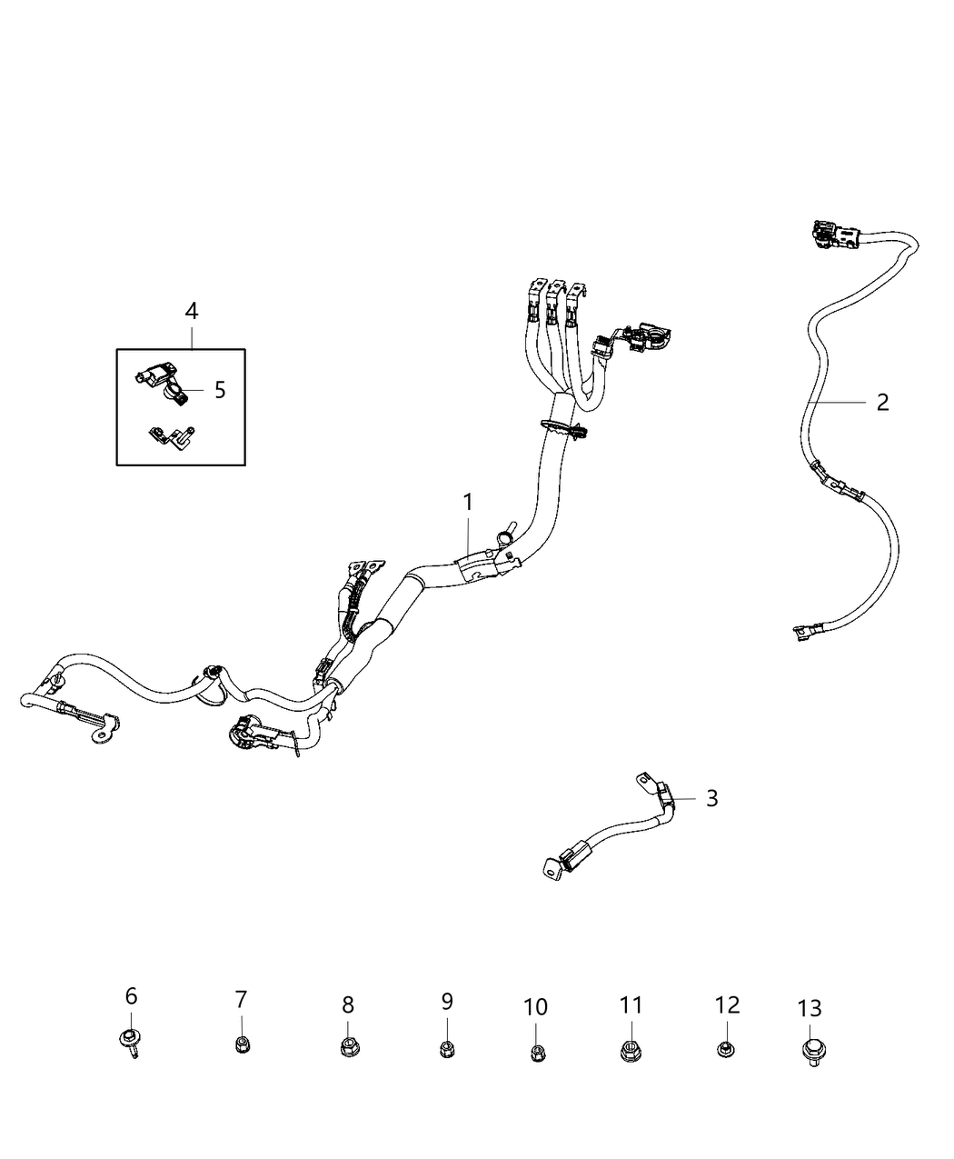 Mopar 68347356AC Battery Positive Wiring