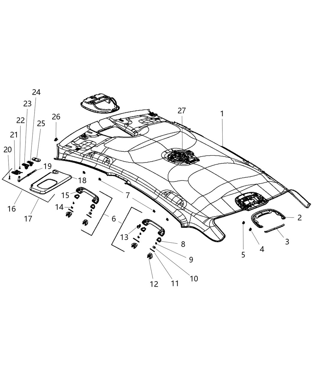 Mopar 1TC60DX9AG Visor-Illuminated