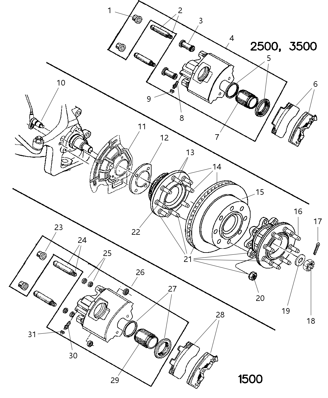 Mopar 52008220 Front Right Or Left Hub Assembly