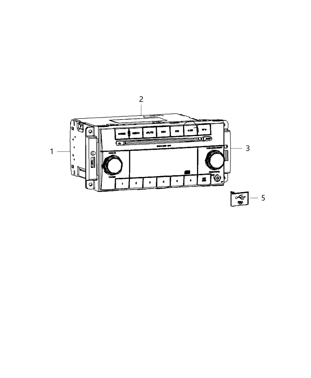 Mopar 5064953AH Radio-MW/FM/6 Dvd