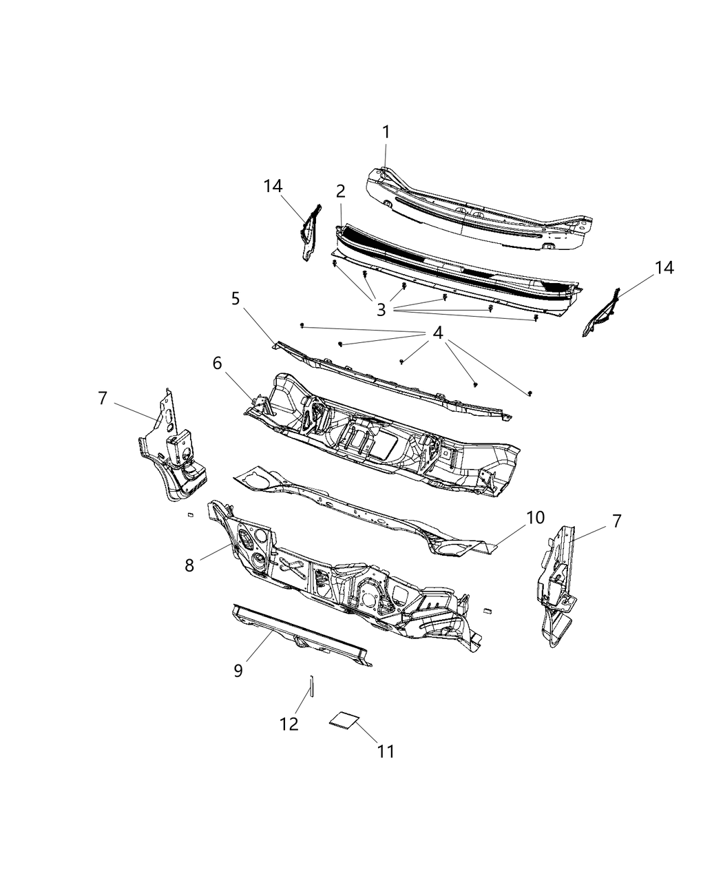 Mopar 68297856AD Dash Panel
