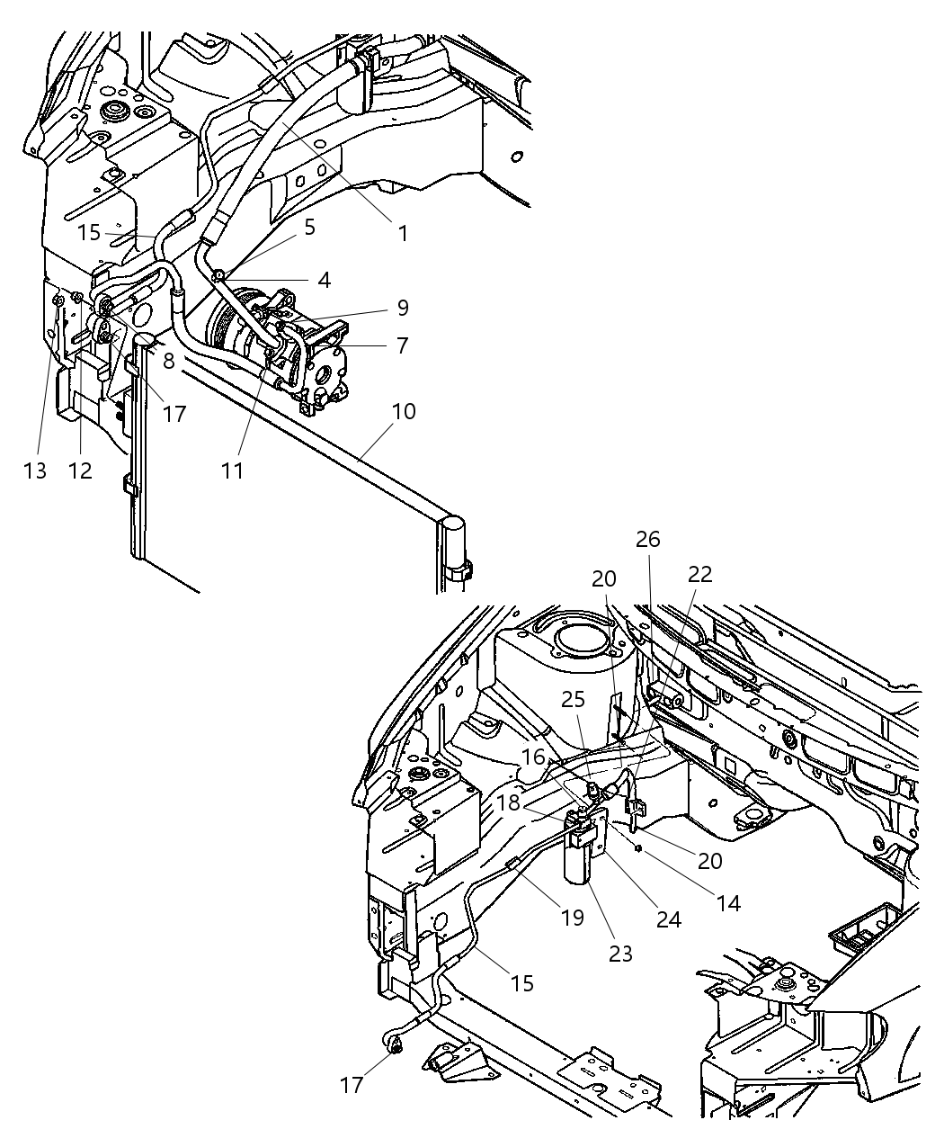 Mopar 5066499AA Clip-A/C Suction Line