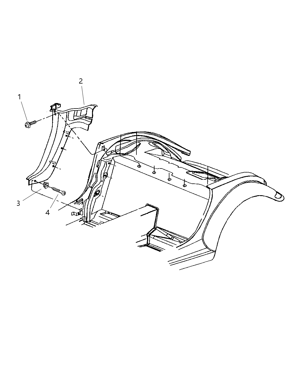 Mopar PQ15LAZAB Panel-Quarter Trim