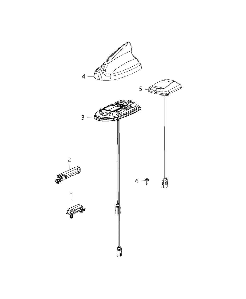 Mopar 68305306AA Antenna-AM/FM SDARS