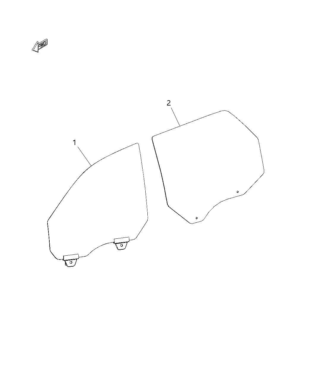 Mopar 68084822AC Glass-Rear Door