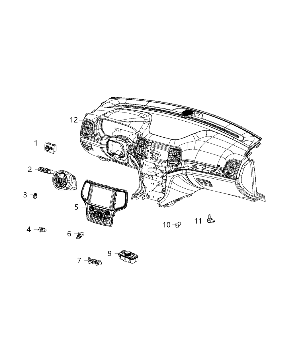 Mopar 68388559AB Center Stack Controls