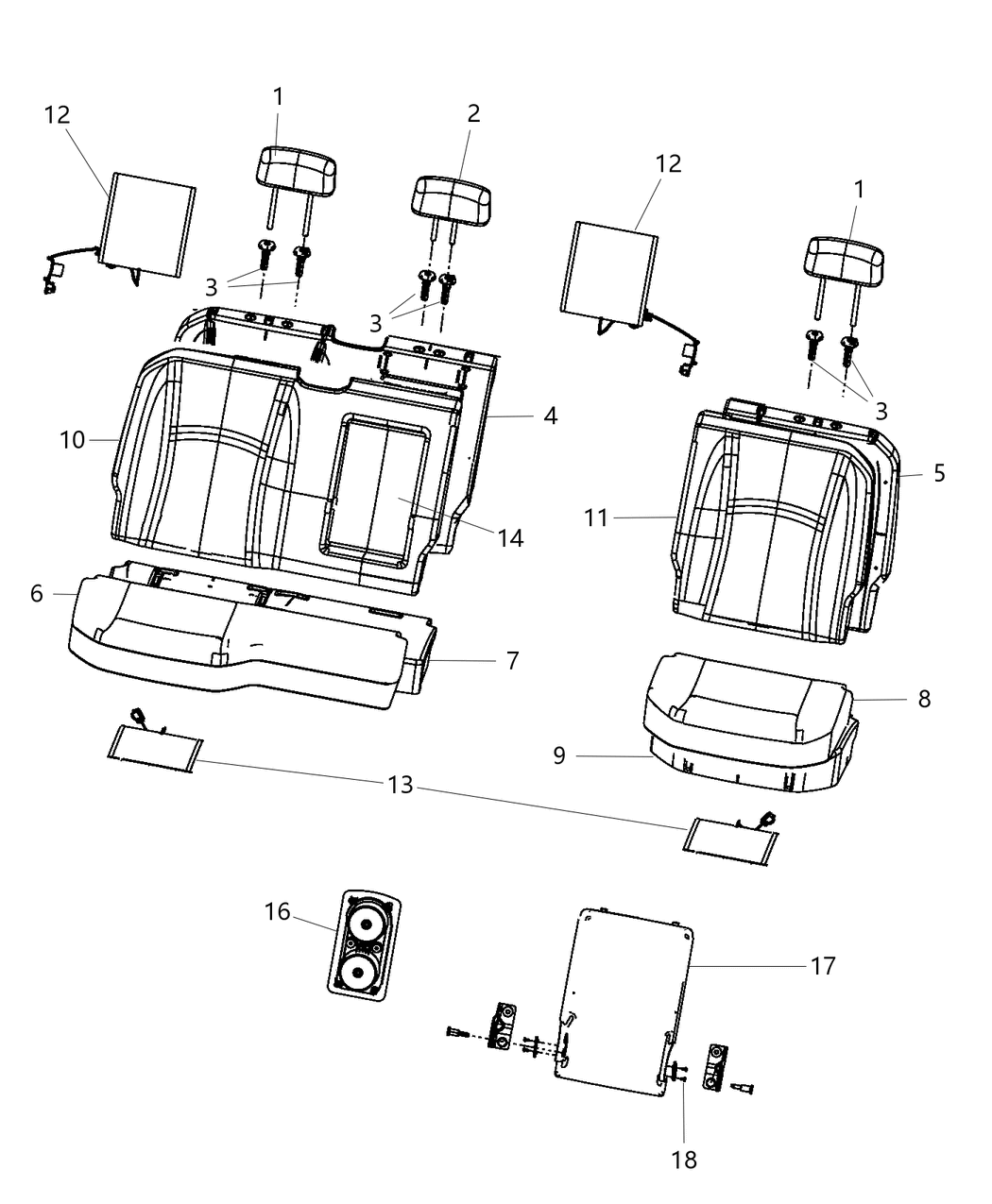 Mopar 6XL08TU6AA Armrest