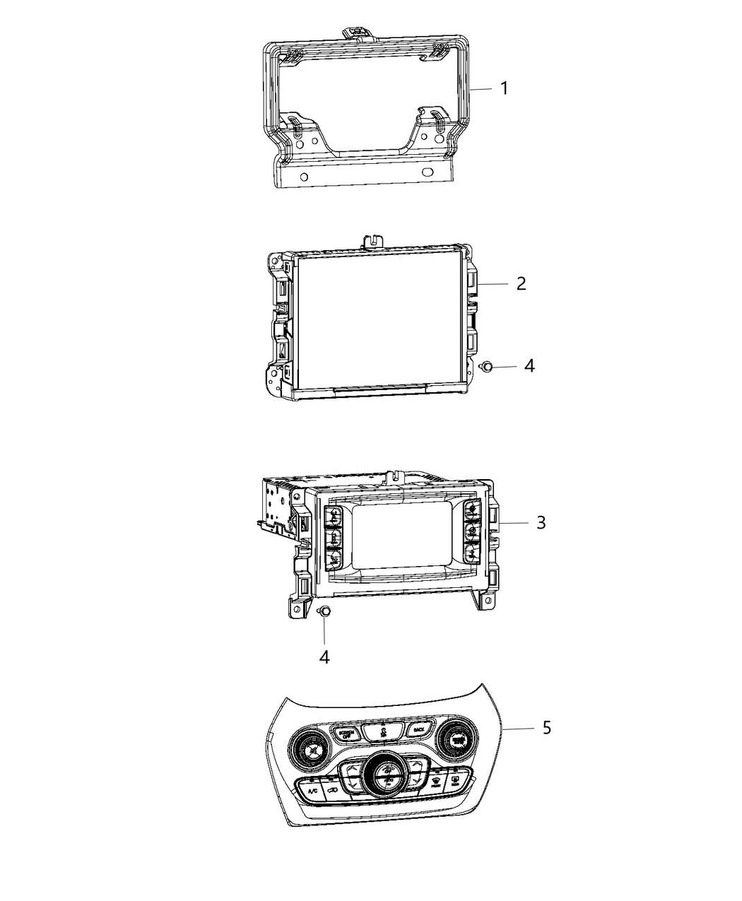 Mopar 68166085AA Bracket-Radio