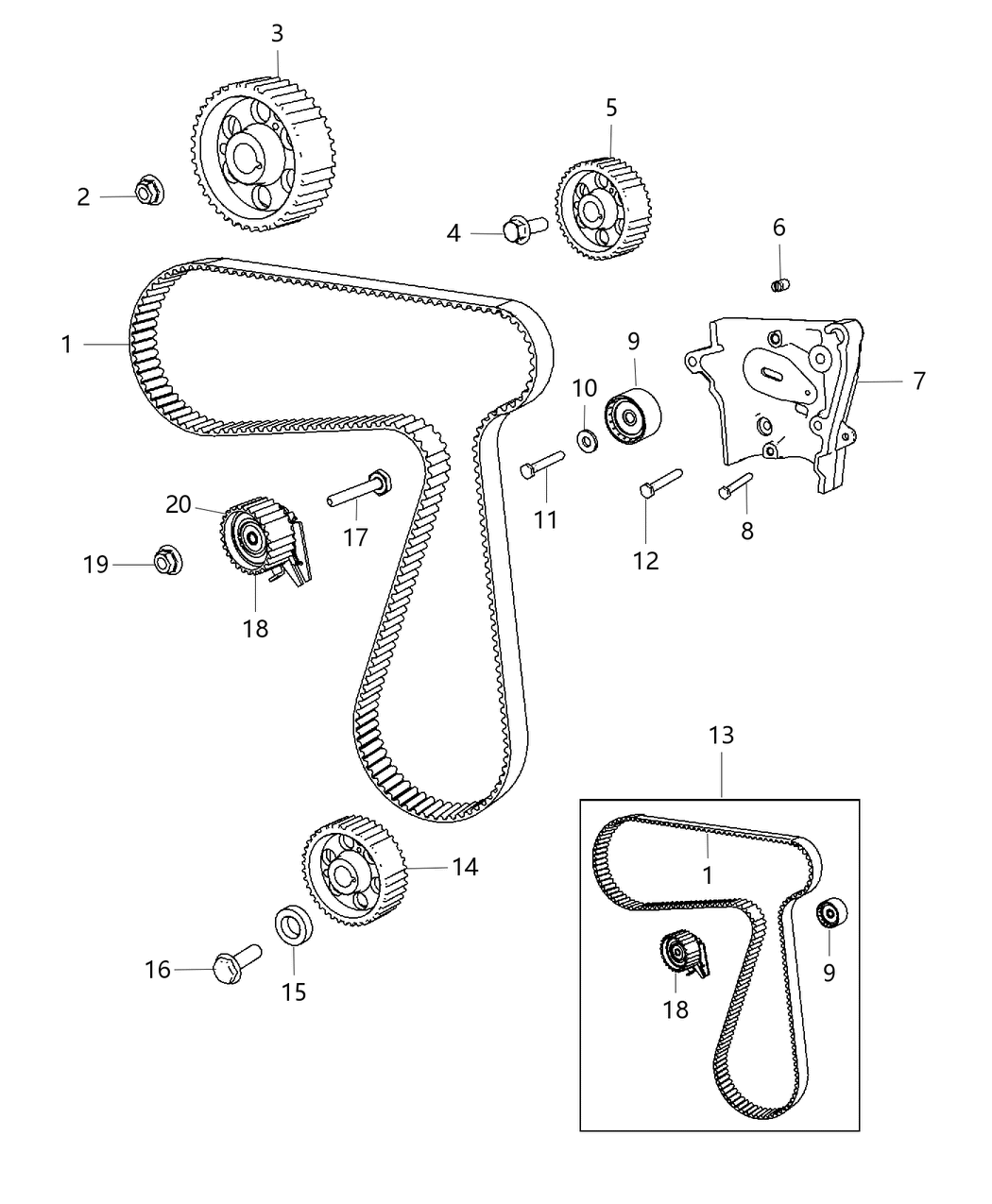 Mopar 68370783AA Bolt-HEXAGON FLANGE Head