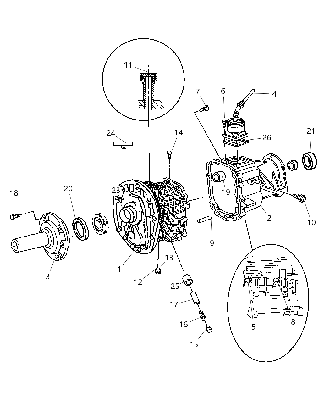 Mopar 5019033AB Housing-Transmission Rear