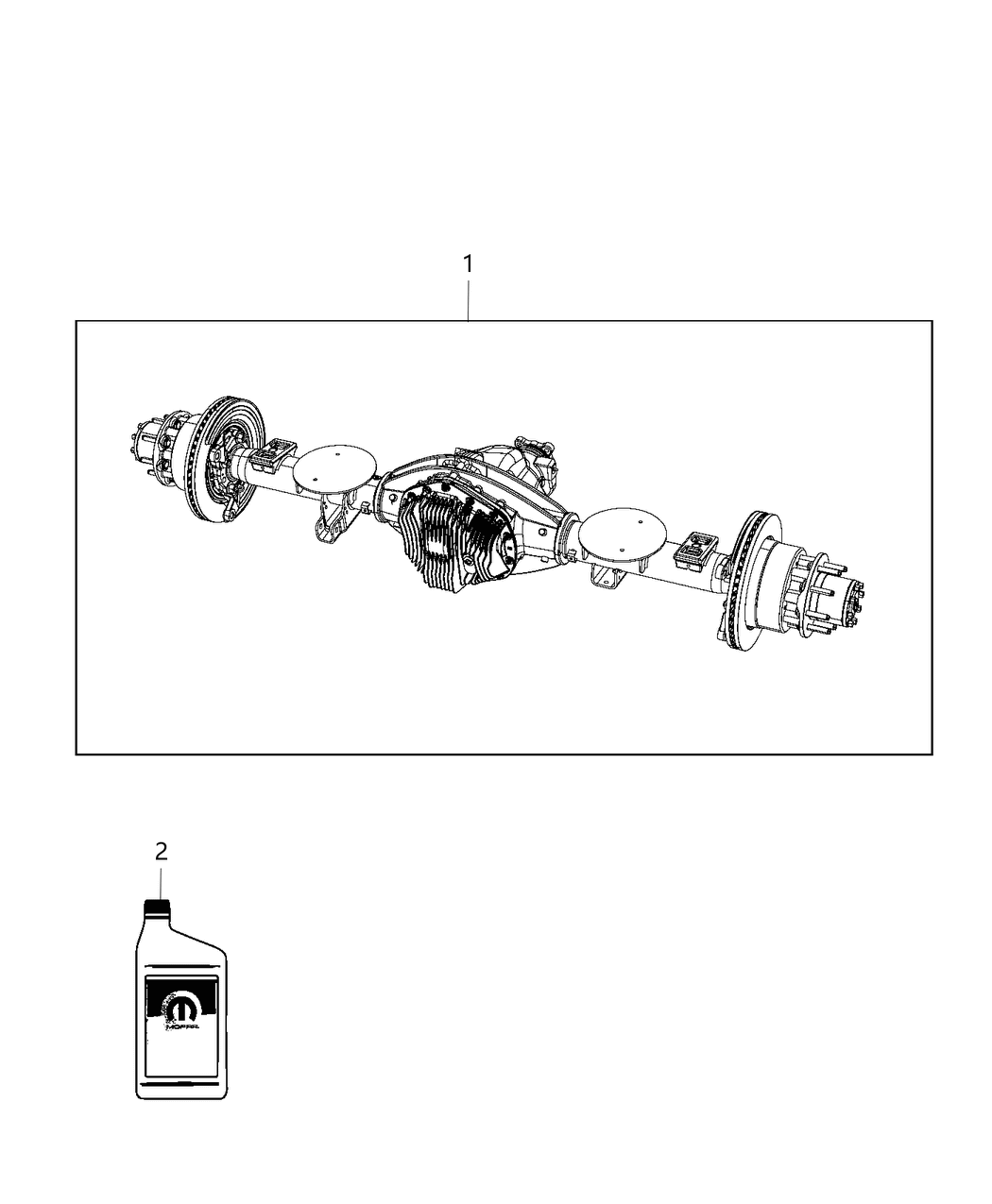 Mopar 68275064AB Axle-Rear Complete