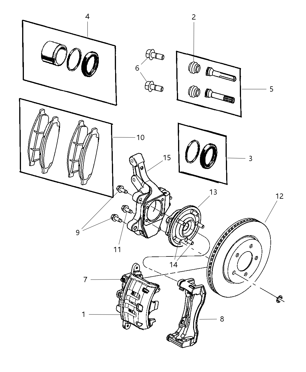 Mopar V1014358 Front Disc Brake Pad Kit