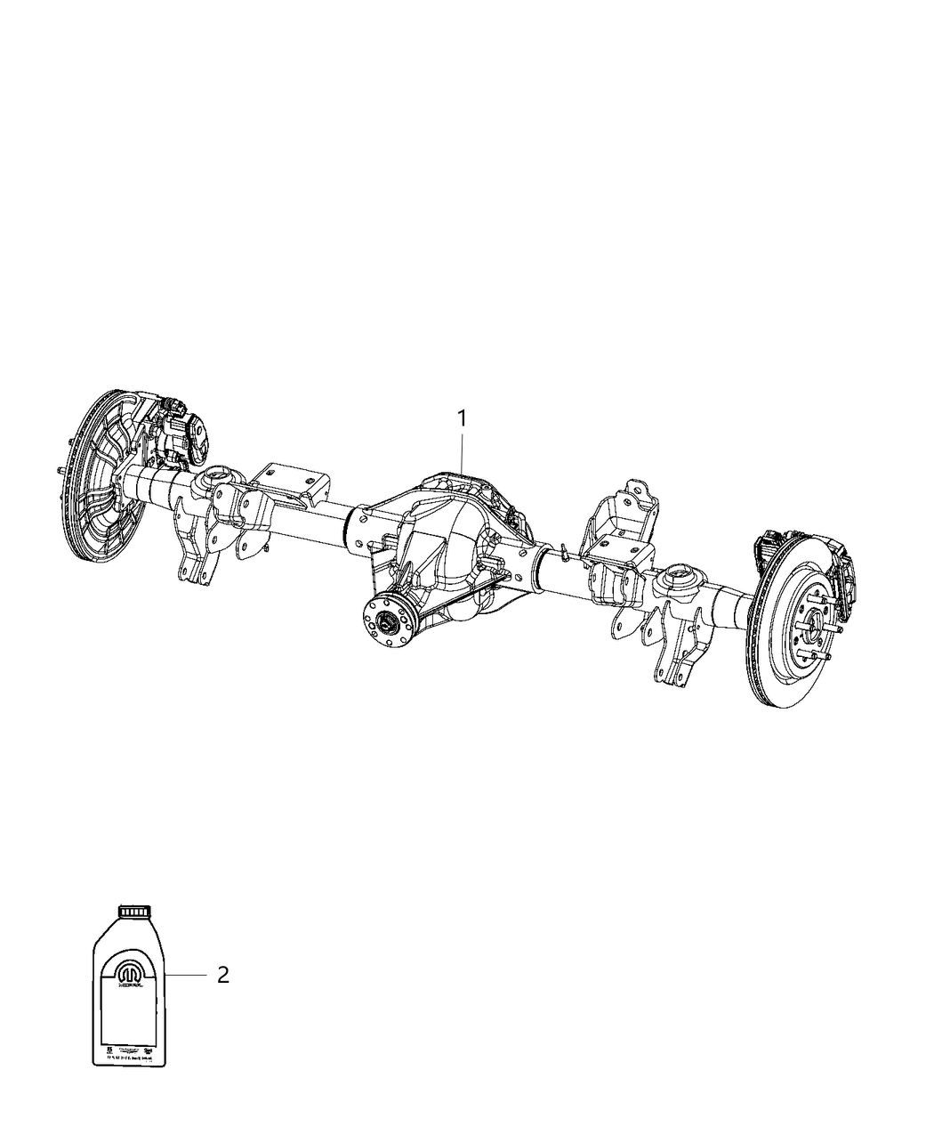 Mopar 68320978AE Axle-Rear Complete