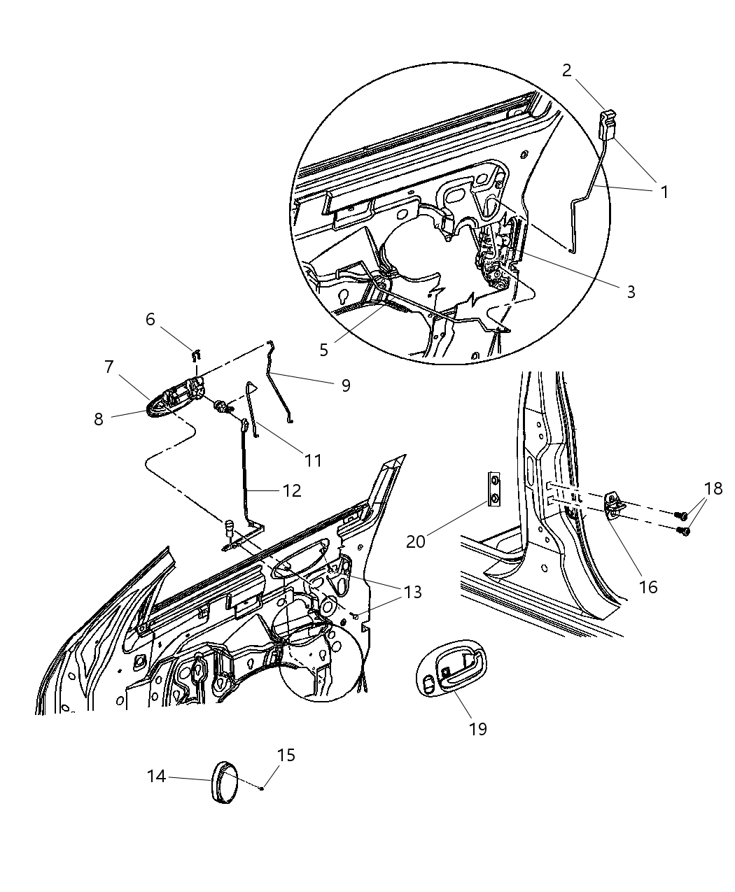 Mopar QA39AXRAD Handle-Front Door Exterior