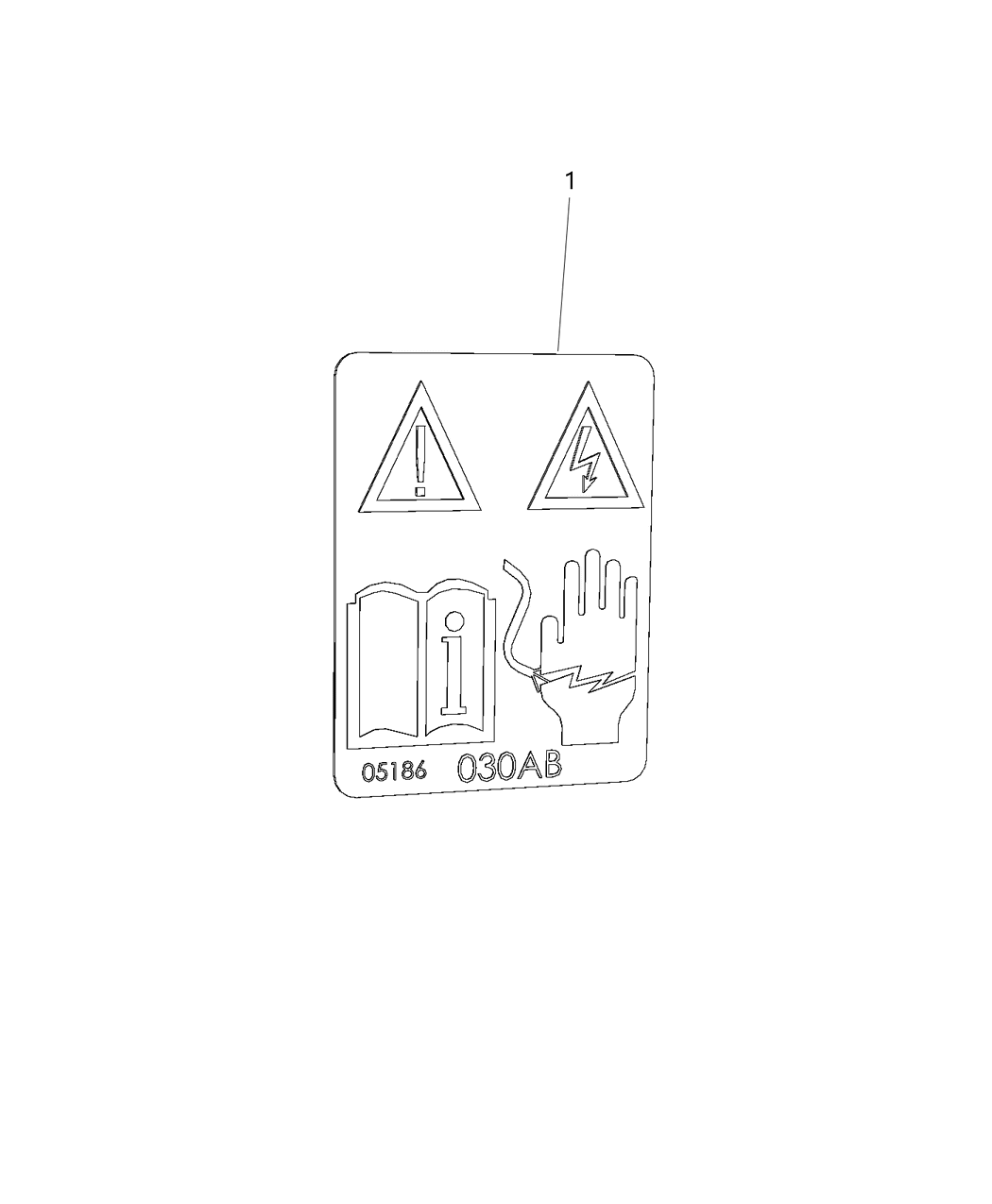 Mopar 5186030AC Label-High Voltage Warning