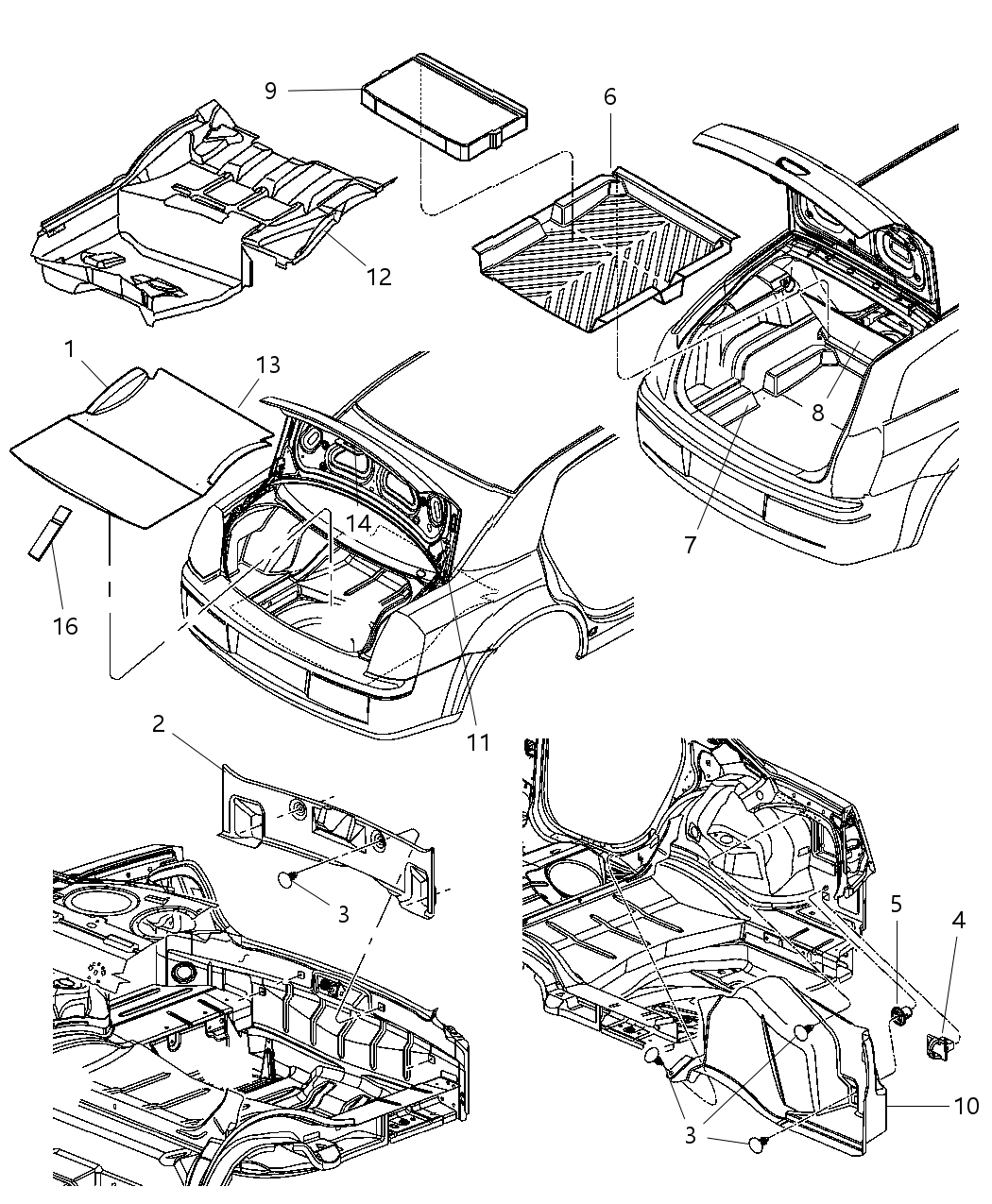 Mopar 4628935AC Carpet-Luggage Compartment