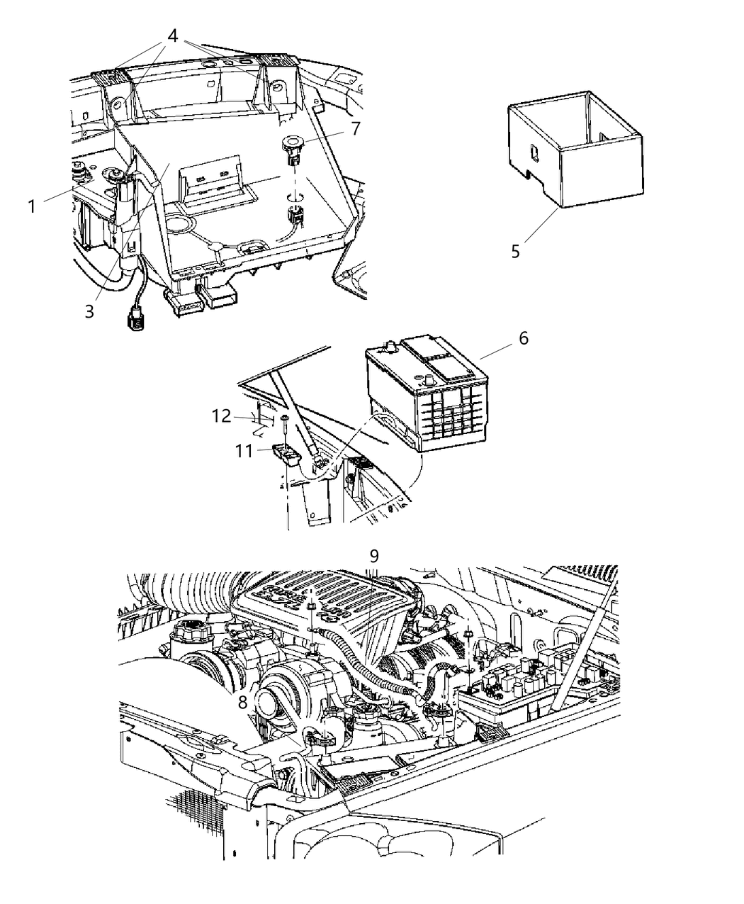 Mopar 55359710AB Tray-Battery Tray