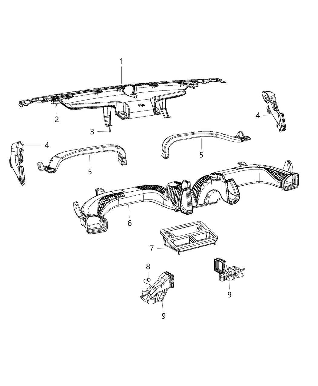 Mopar 68103149AA Duct-Floor