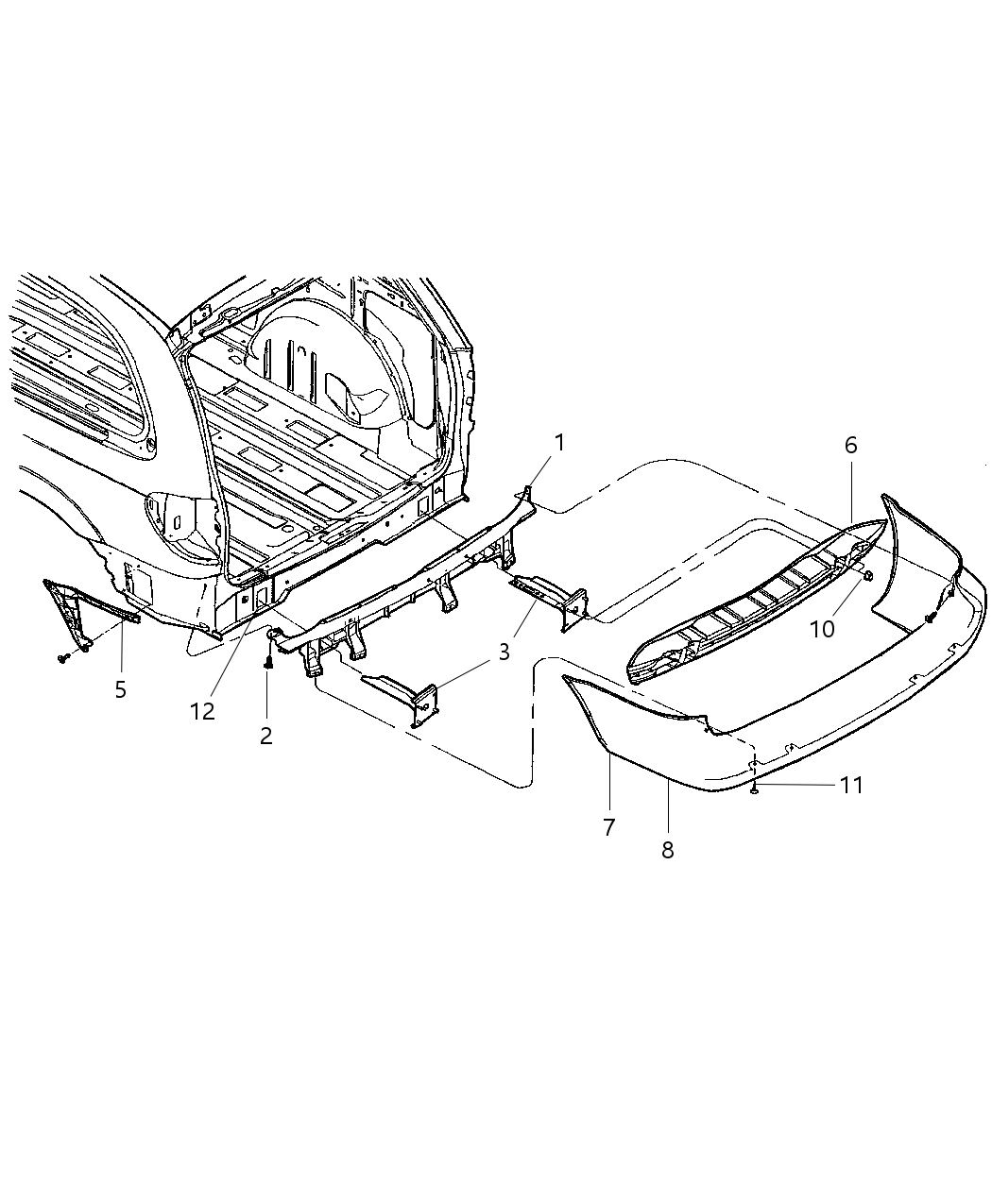 Mopar 4857273AA Step-Rear Fascia