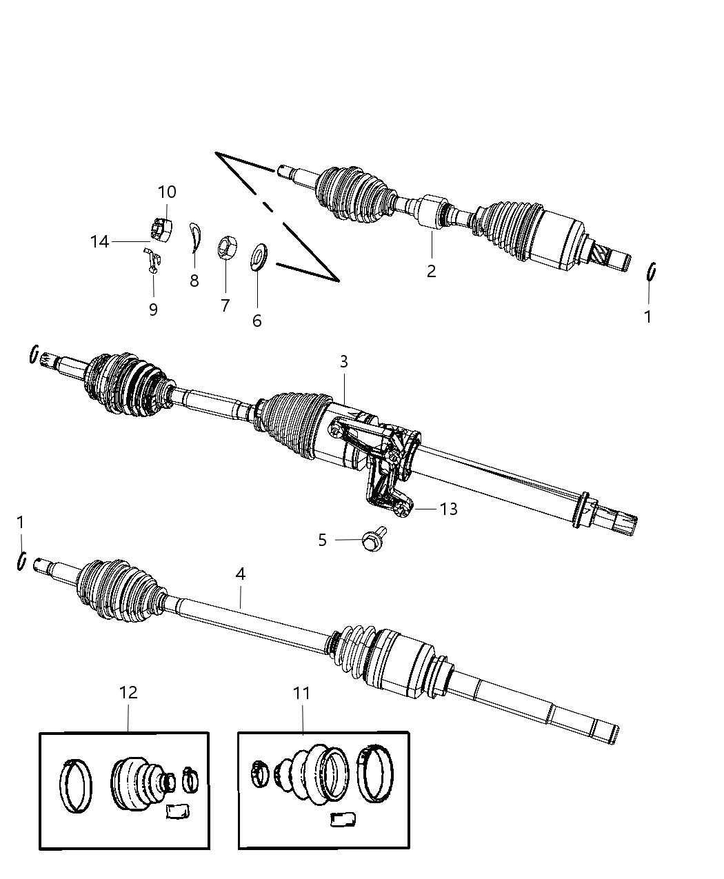 Mopar 5157015AC Bracket-HALFSHAFT