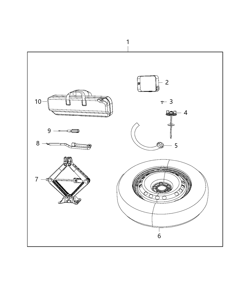 Mopar 68427540AA Label-Temporary Spare Tire WARNIN