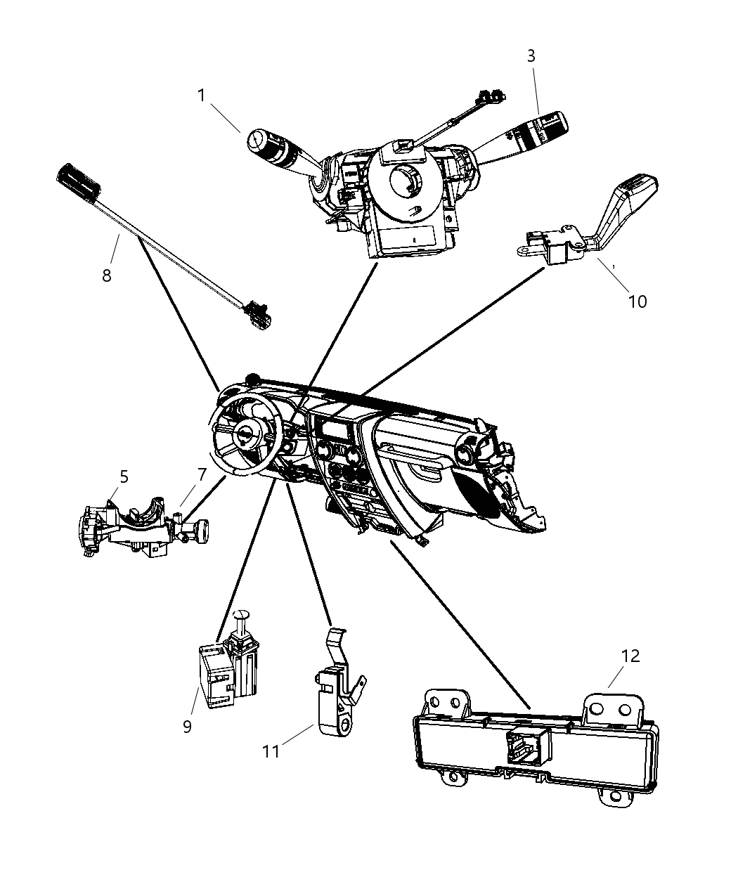 Mopar 5191970AA Foam-Multifunction Switch