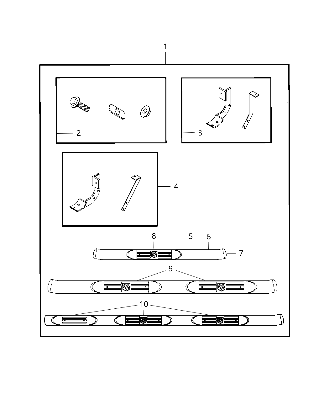 Mopar 68020969AA Step-Left Side