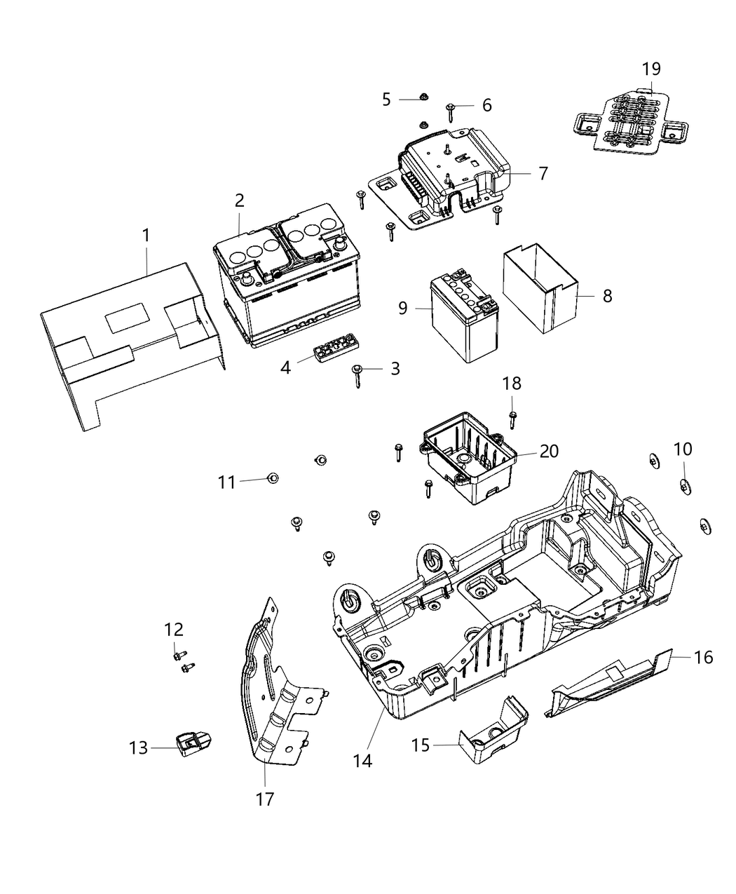 Mopar 68275852AE Tray-Battery