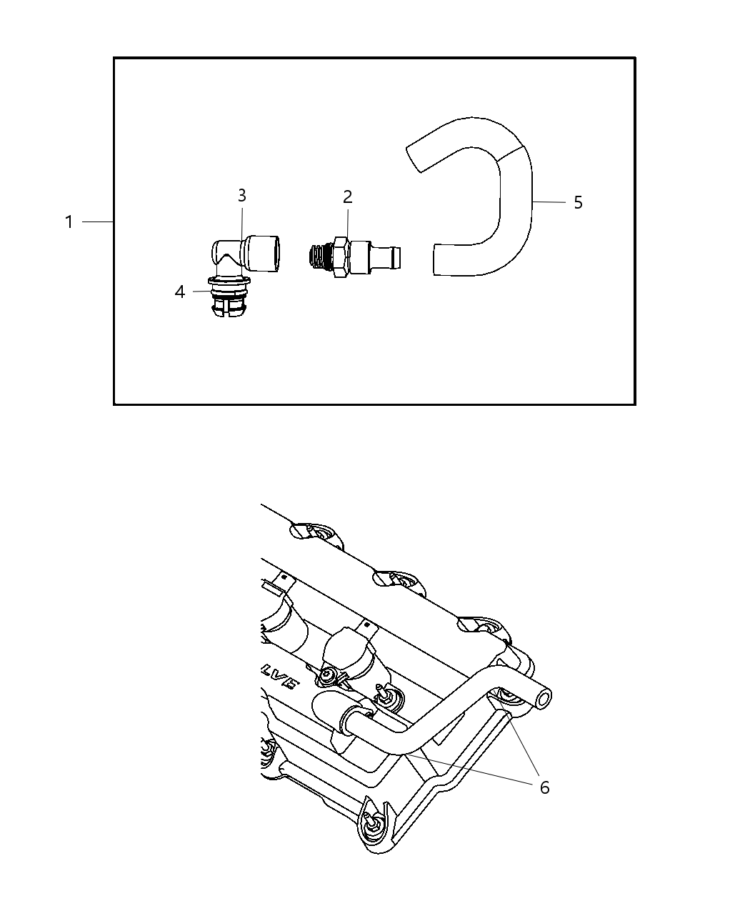 Mopar 4892506AA Hose-Make Up Air