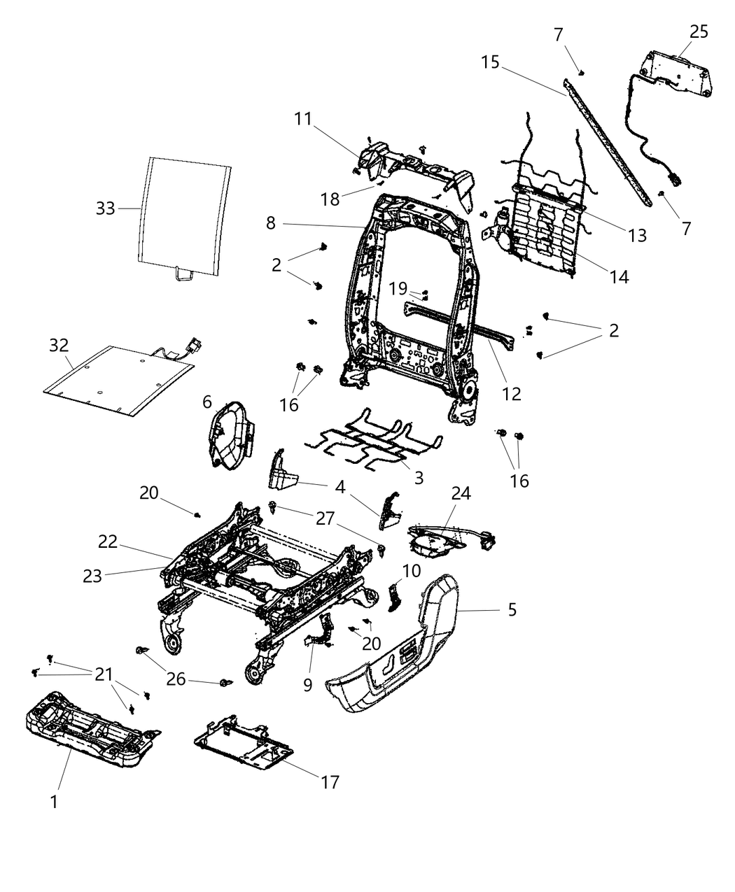 Mopar 1NL82HL1AA Bezel-Seat Switch