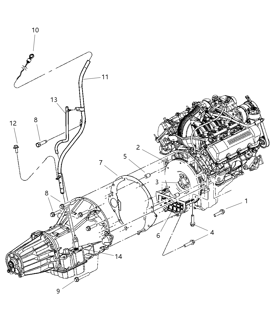 Mopar 53032610AA Tube-Transmission Oil Filler