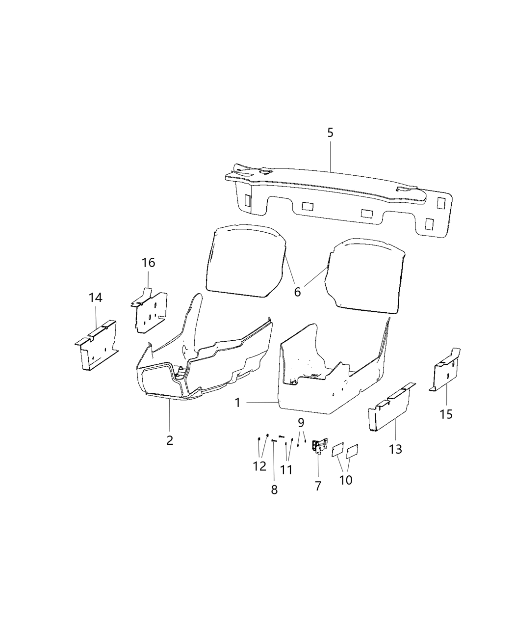 Mopar 1UL77XR4AB Mat Kit-Floor - Front