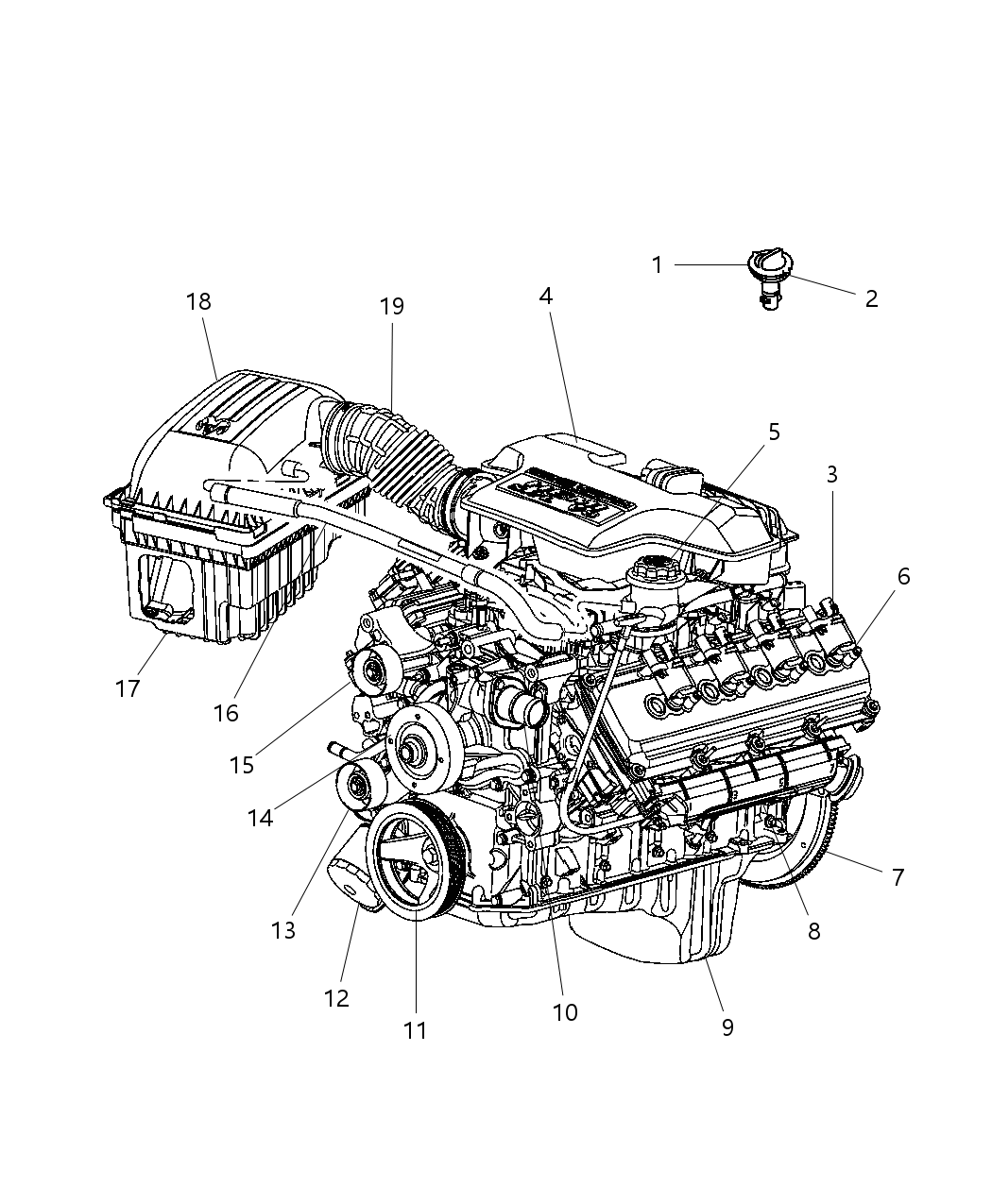 Mopar 5191957AA Engine-Long