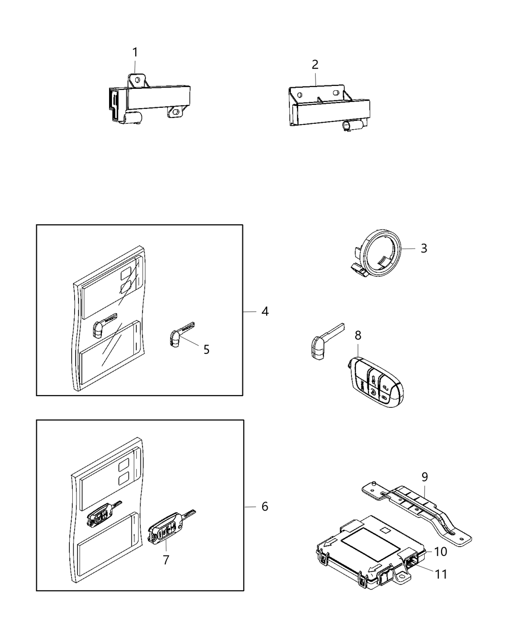 Mopar 68385479AA Key-Blank With Transmitter