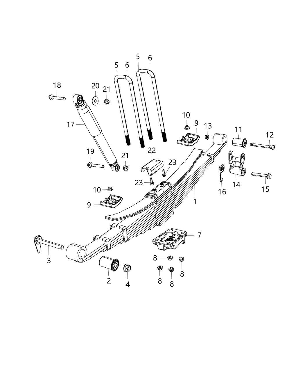 Mopar 68375351AB Plate-Rear Spring U-Bolt