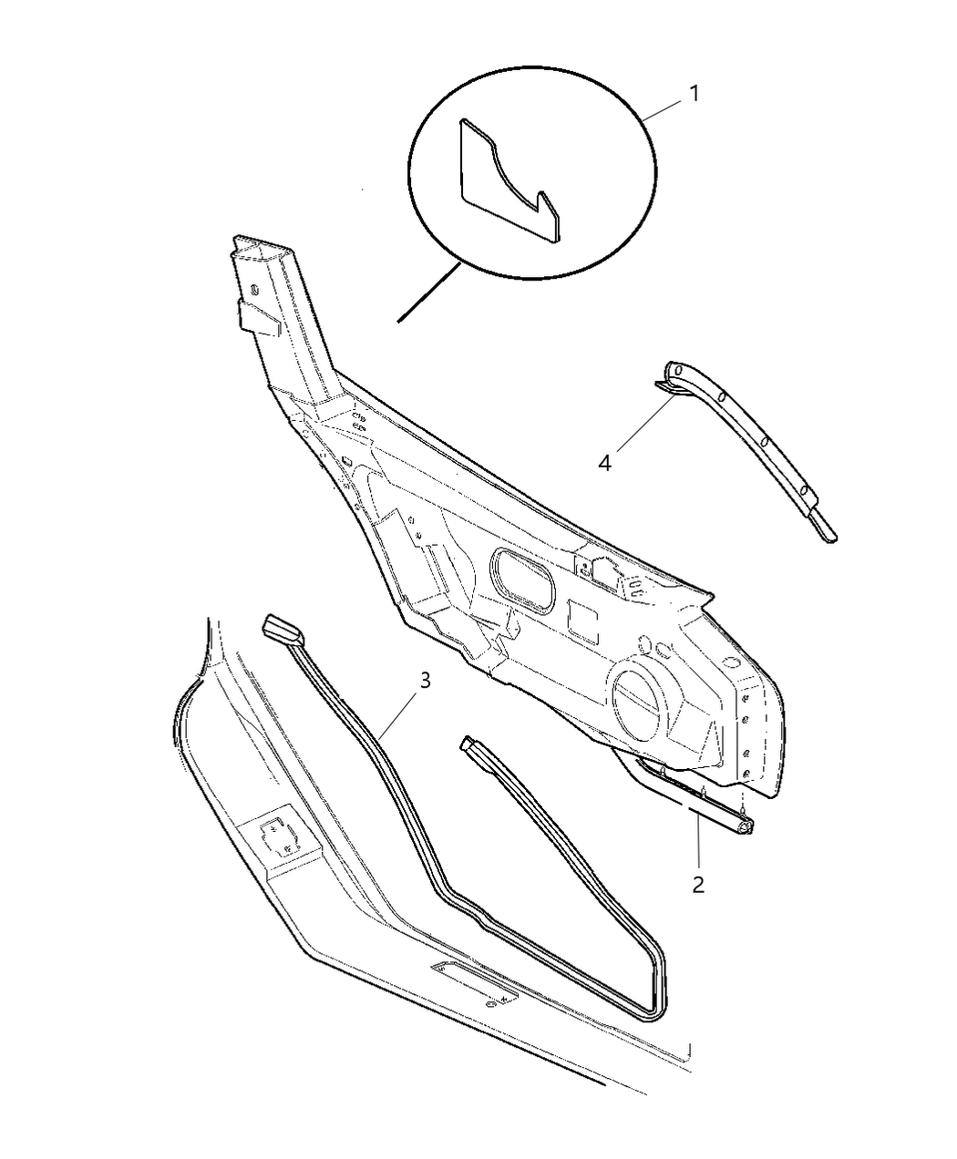 Mopar 4854262AA WEATHERSTRIP-Door Belt