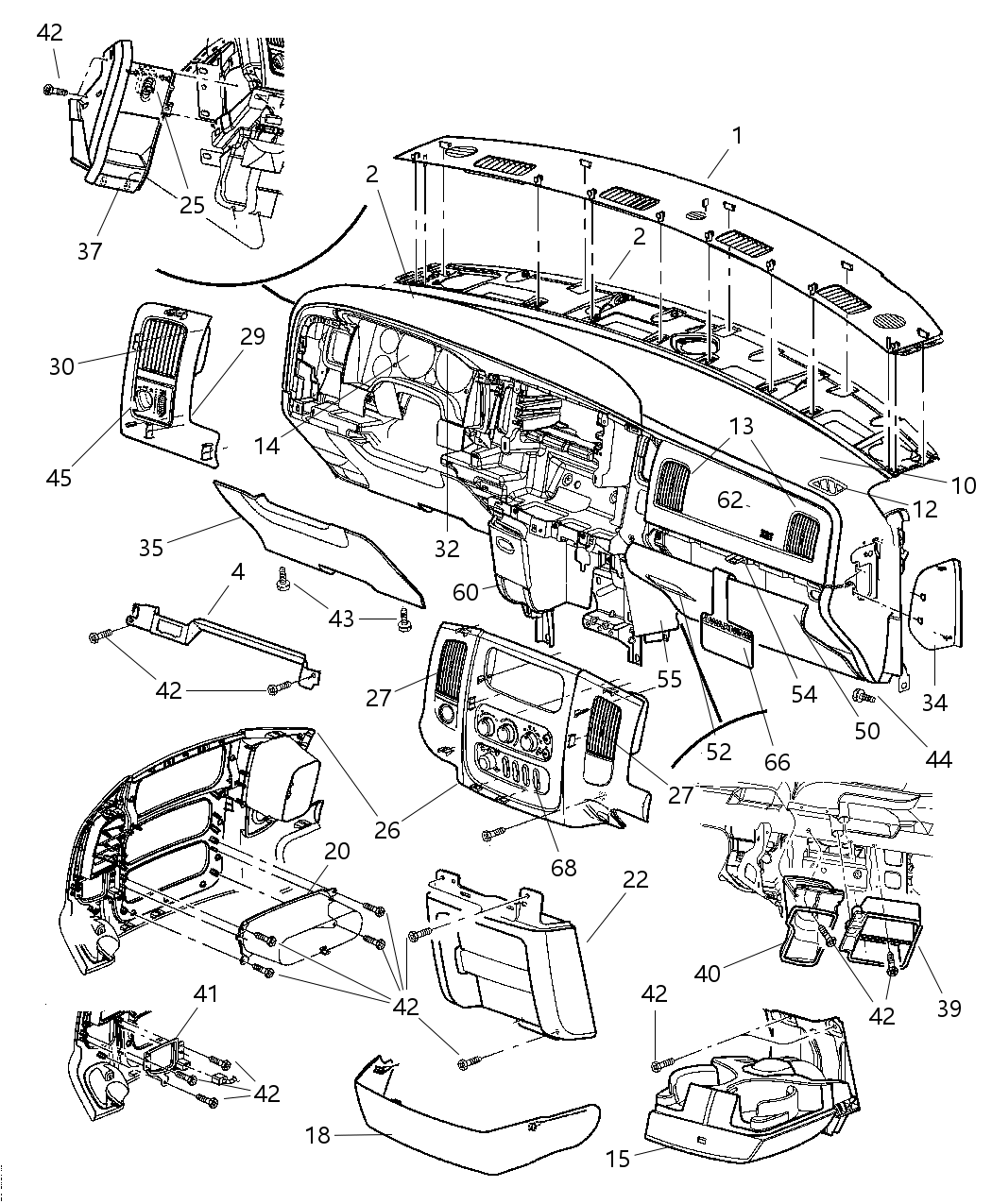 Mopar 5GZ93YQLAB Bezel-Instrument Cluster