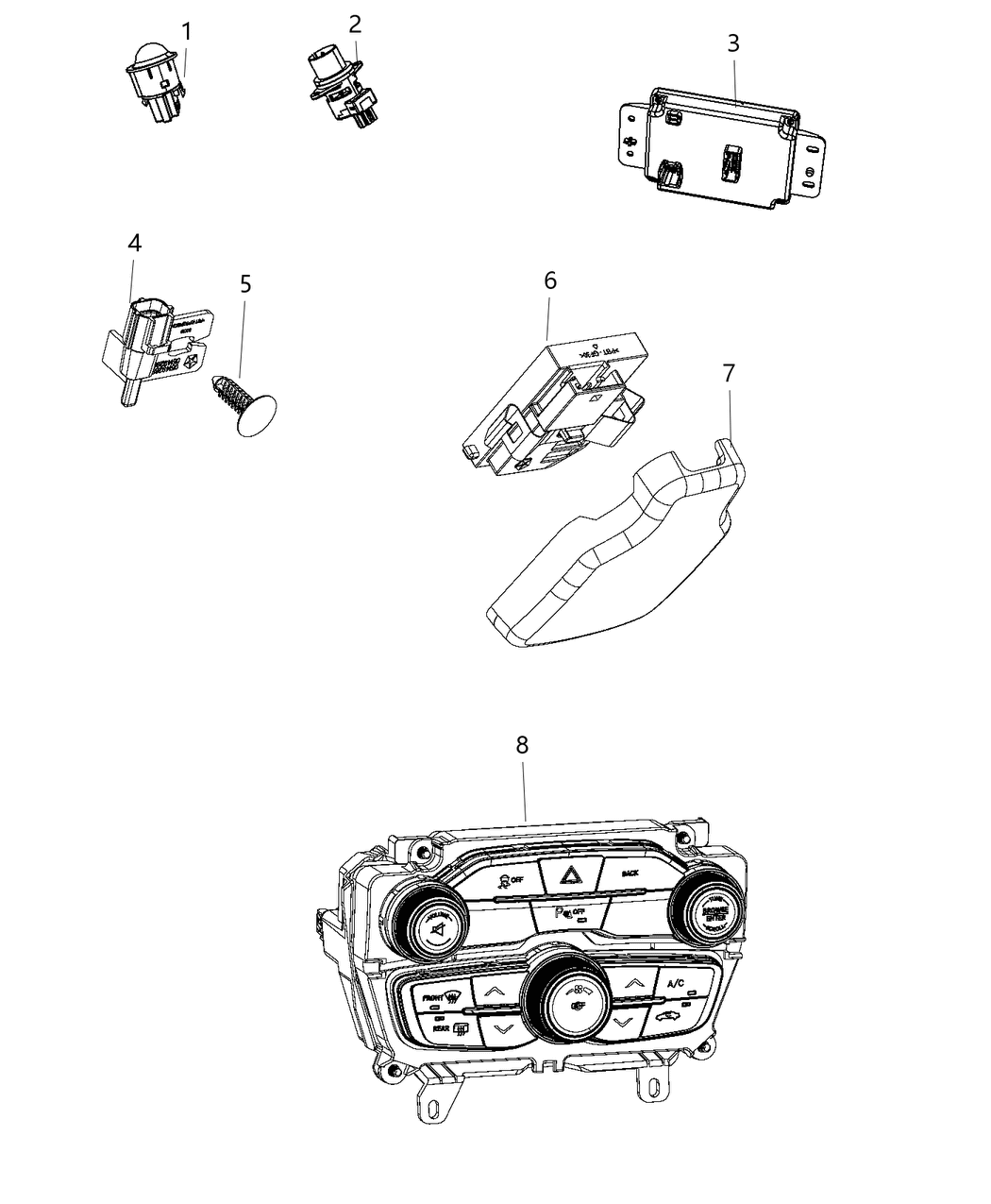 Mopar 68293611AC Control-Vehicle Feature Controls