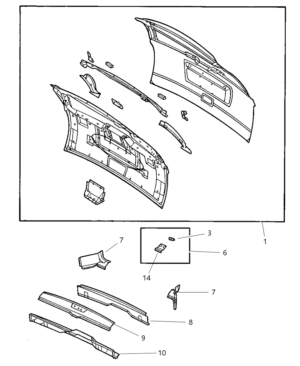 Mopar 4860294AB Liftgate Hinge