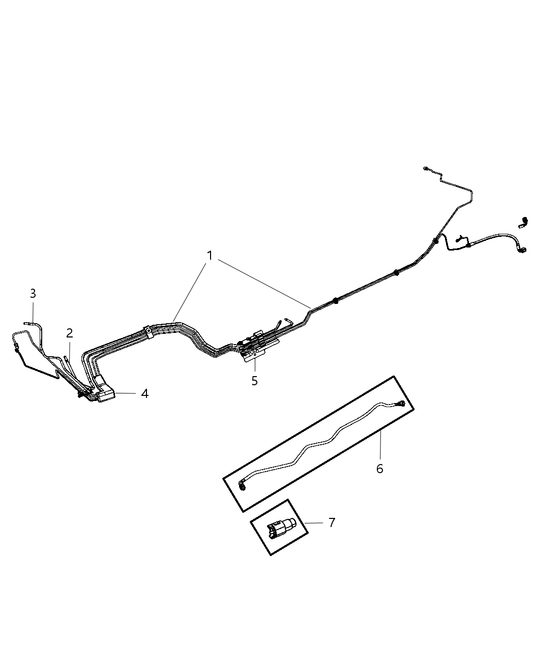Mopar 52125085AC Tube-Fuel And Brake Tube