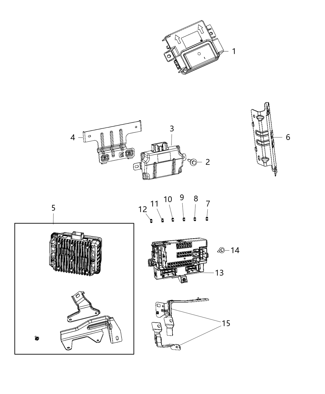 Mopar 68158448AE Bracket-Body Control Module