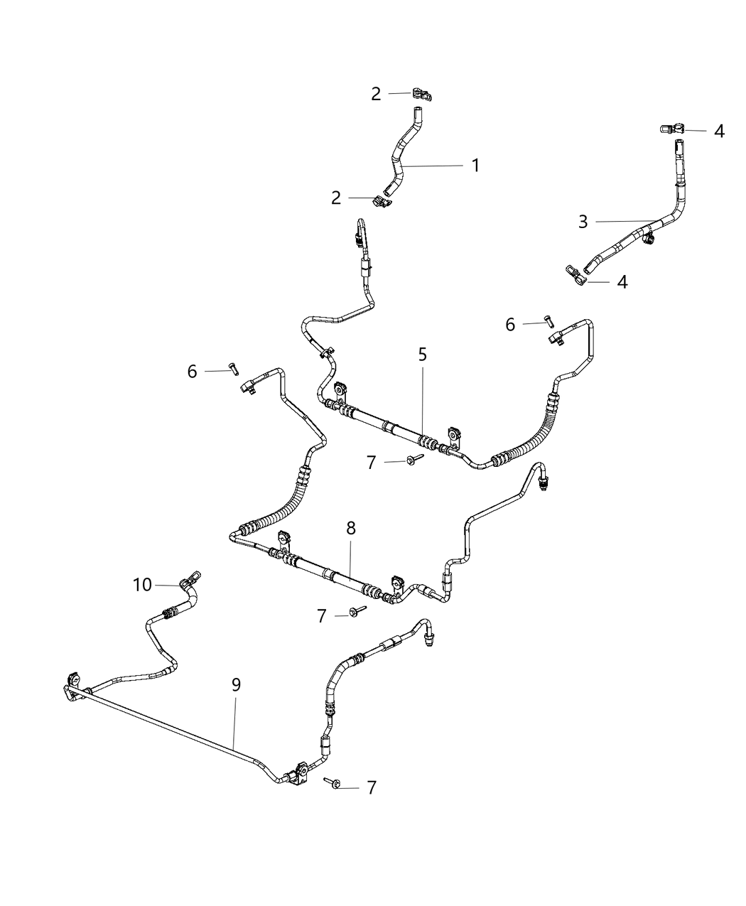 Mopar 68248292AC Line-Power Steering Return